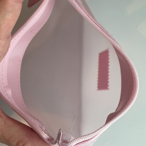 Mary Kay cosmetic bag pink make up mesh transparent zipper new - Picture 4 of 4